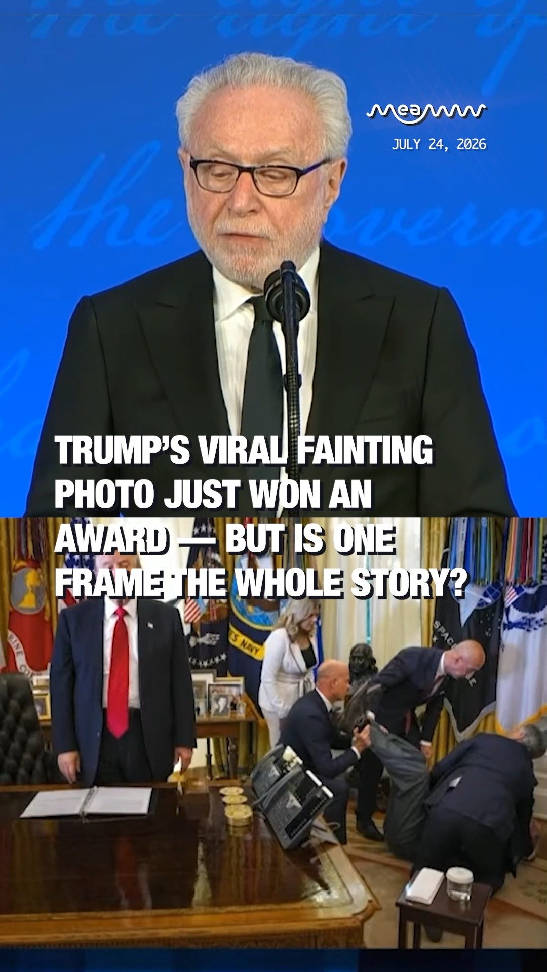 Trump’s Viral Fainting Photo Just Won an Award — But Is One Frame the Whole Story?