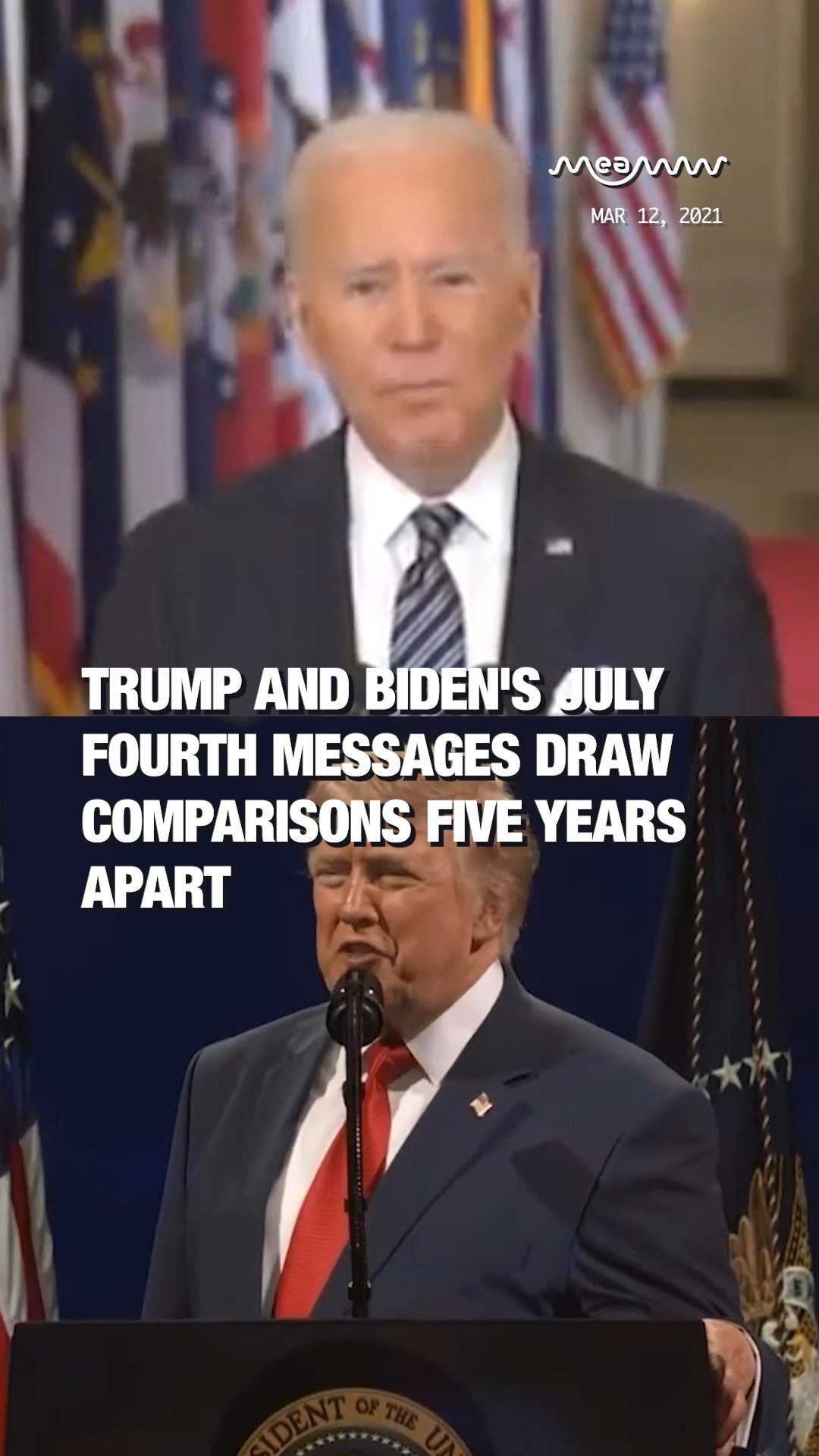 Trump and Biden's July Fourth Messages Draw Comparisons Five Years Apart