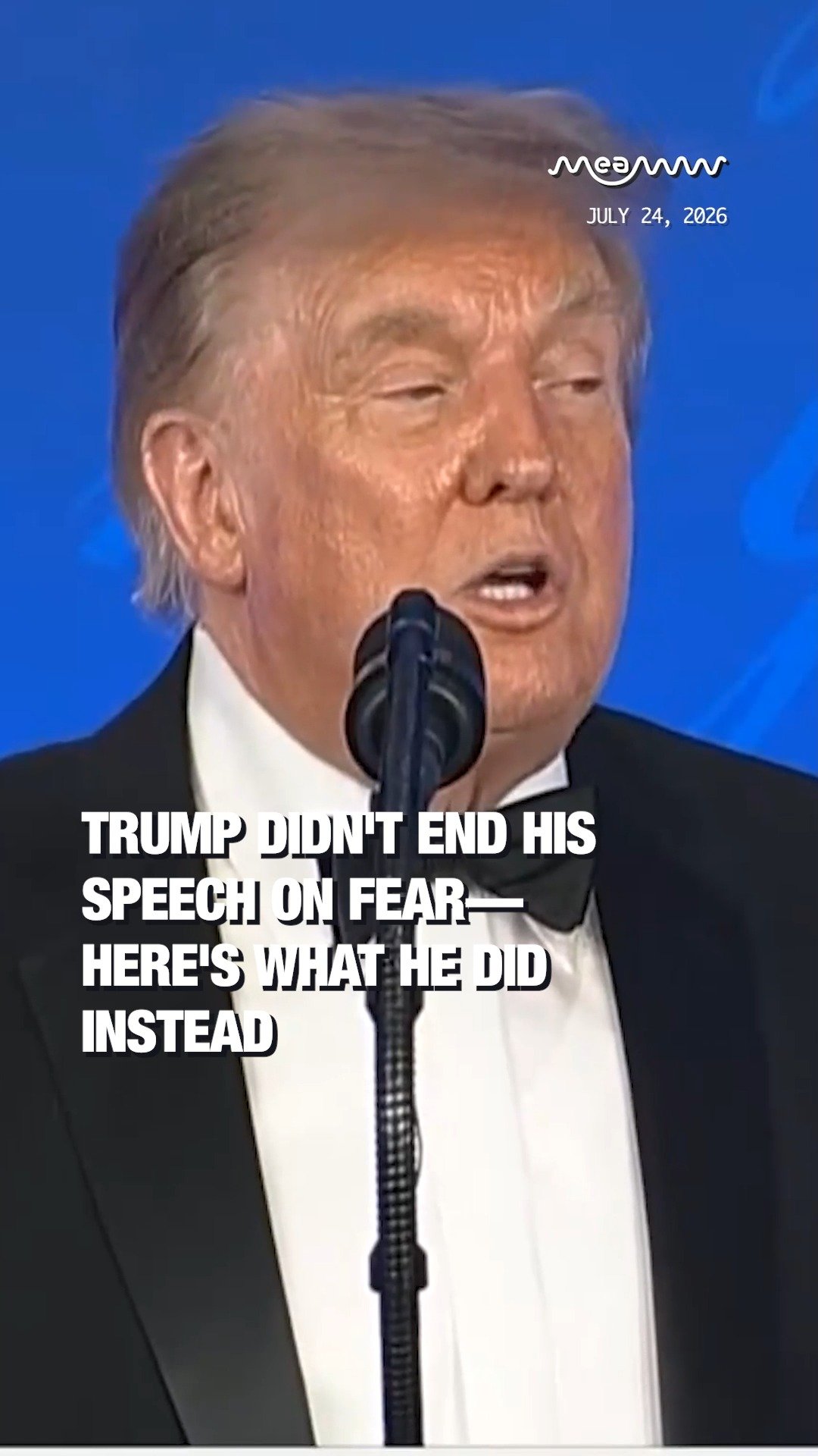 Trump Didn't End His Speech On Fear—Here's What He Did Instead