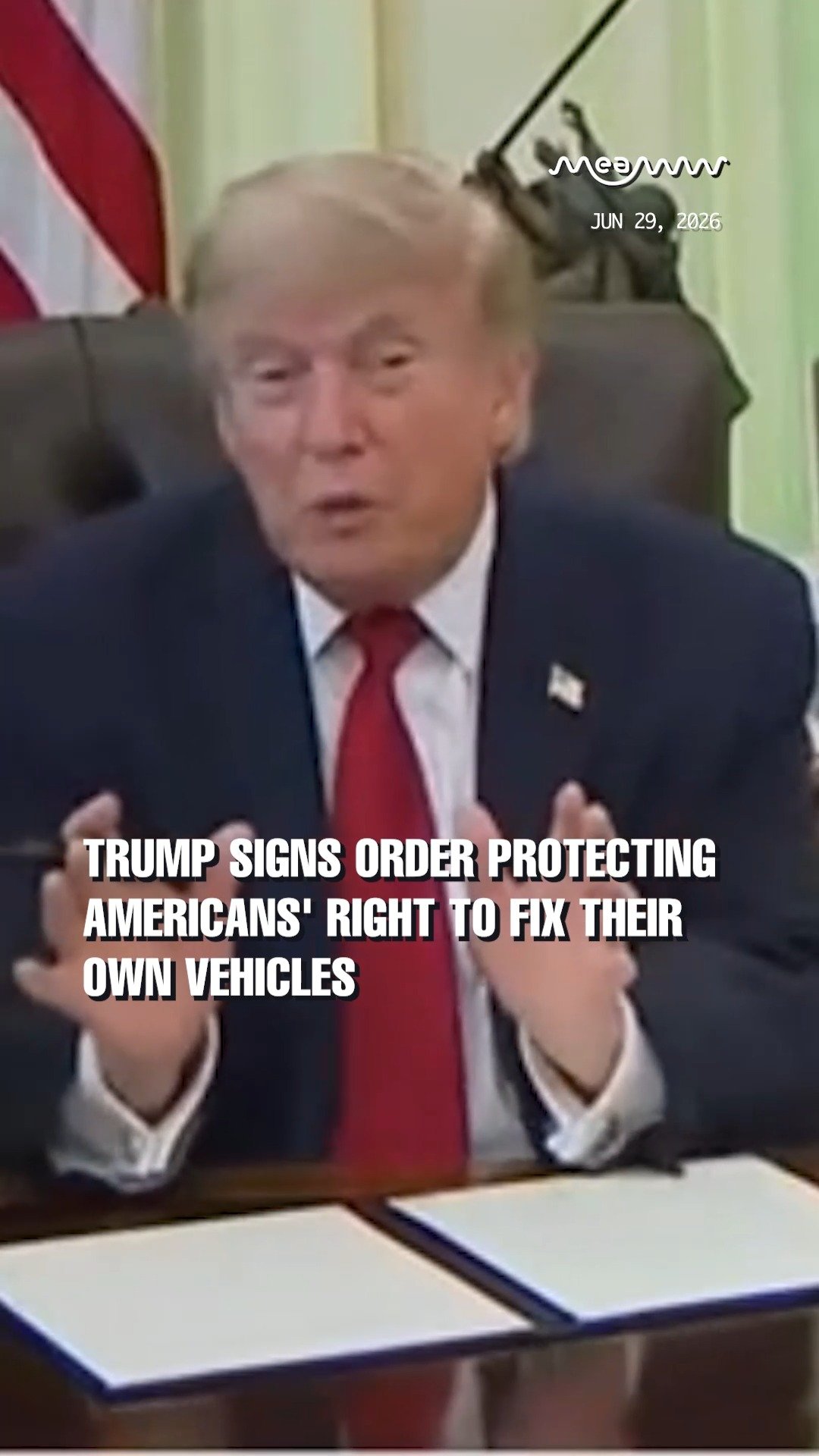 Trump Signs Order Protecting Americans' Right to Fix Their Own Vehicles