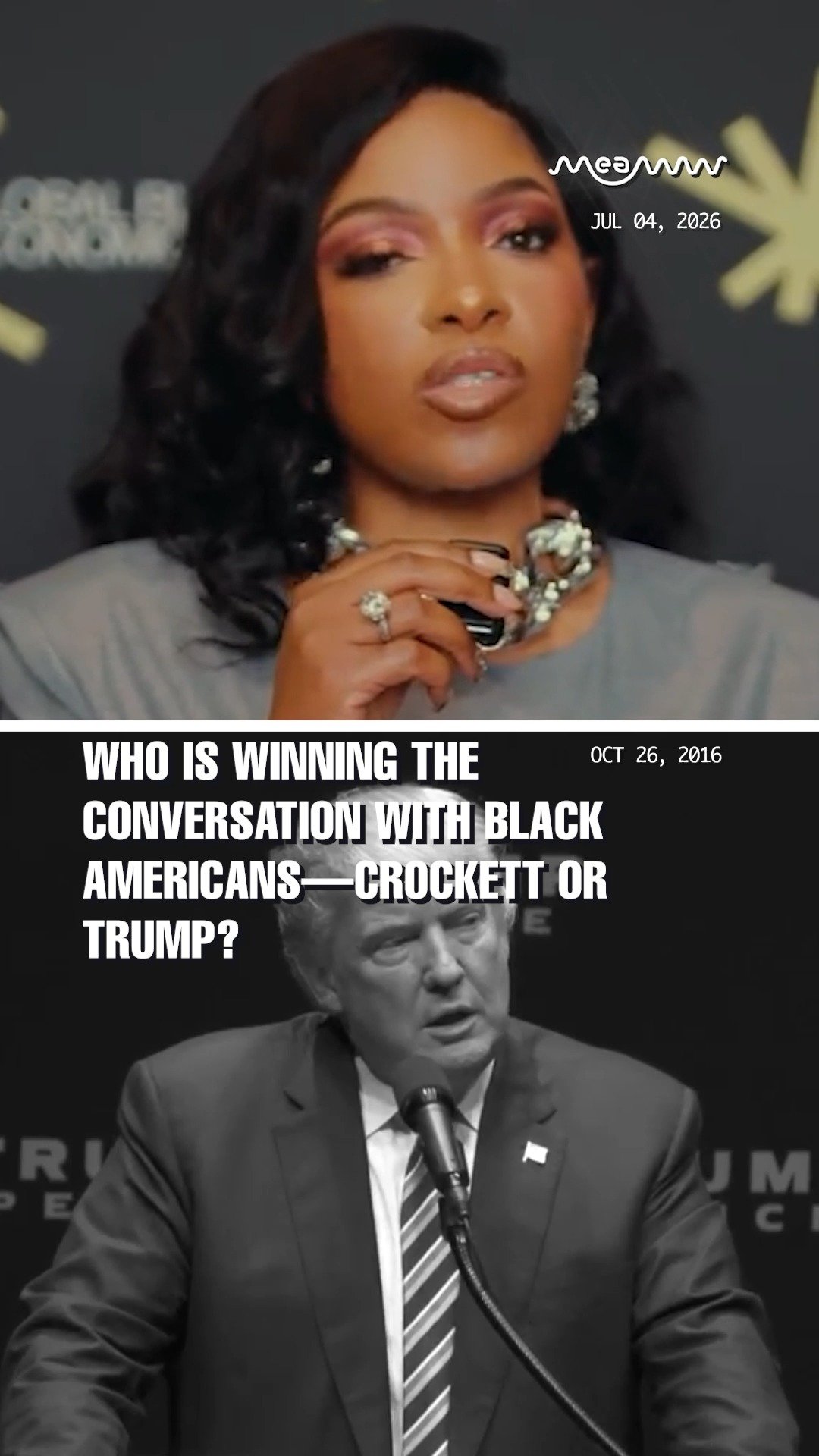 Who Is Winning the Conversation With Black Americans—Crockett or Trump?