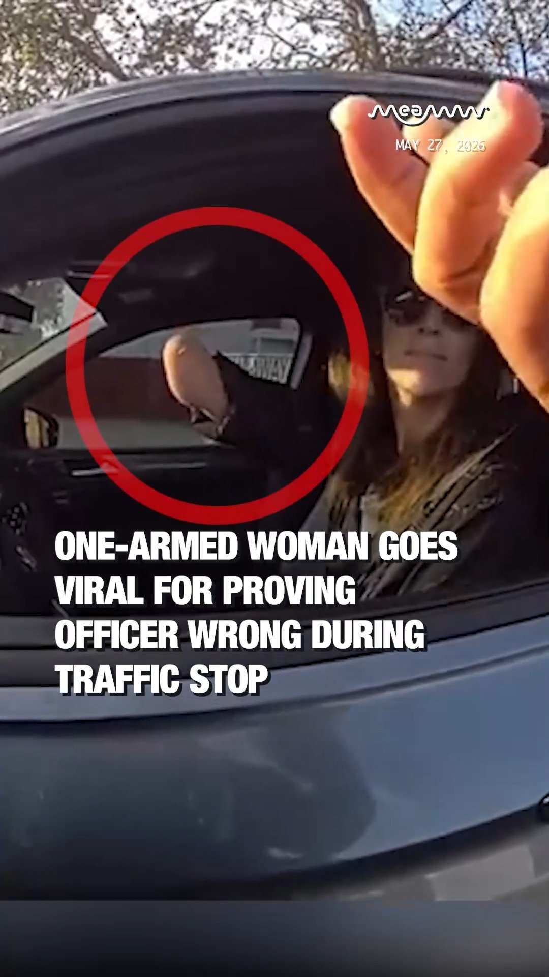 One-Armed Woman Goes Viral for Proving Officer Wrong During Traffic Stop