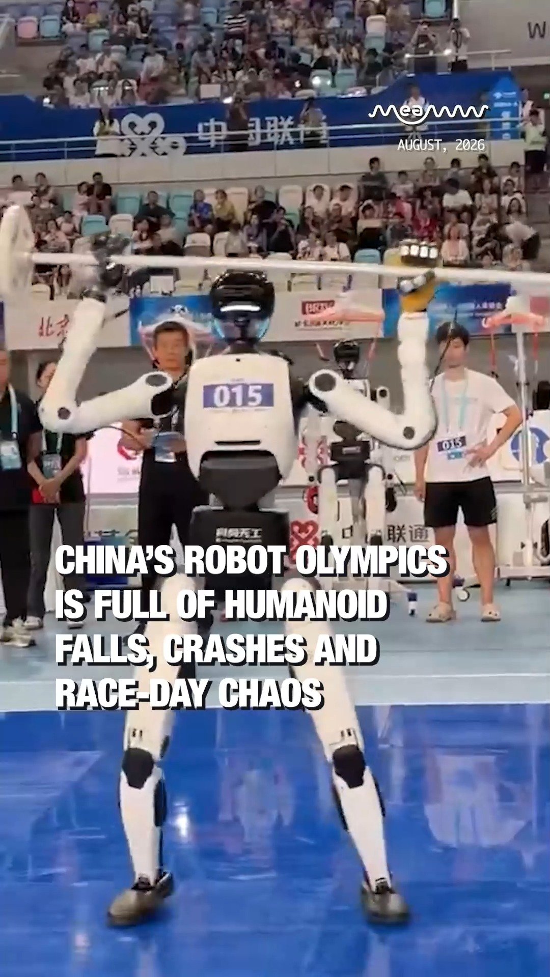 China’s Robot Olympics Is Full of Humanoid Falls, Crashes and Race-Day Chaos