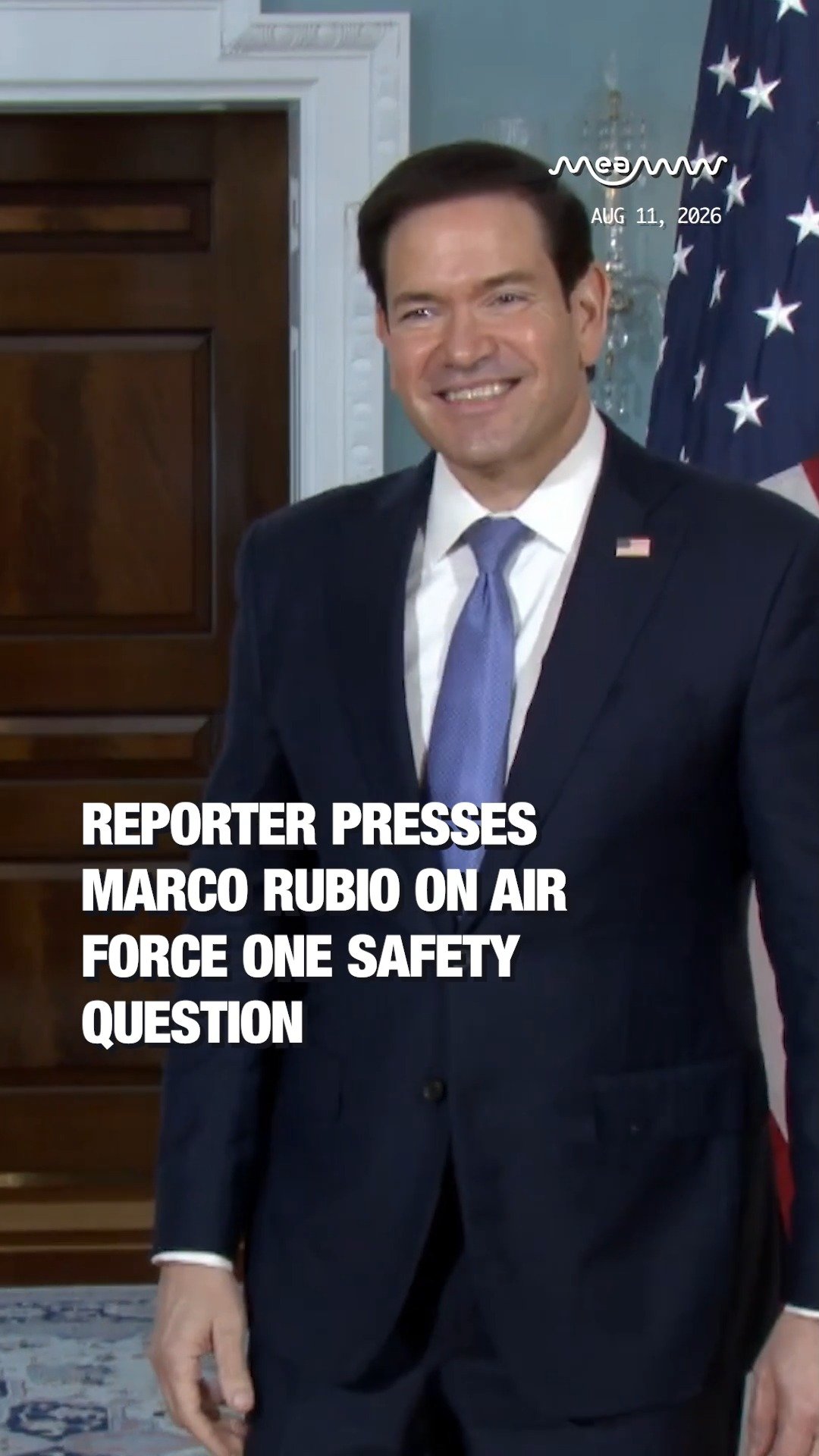 Reporter Presses Marco Rubio on Air Force One Safety Question
