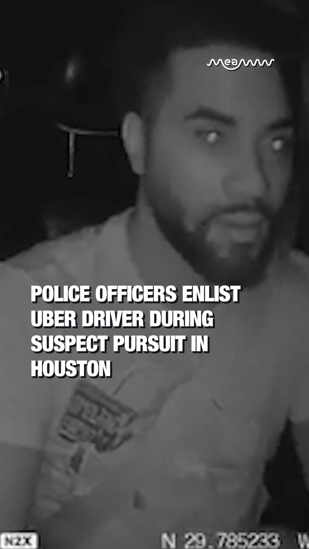 Police Officers Enlist Uber Driver During Suspect Pursuit in Houston