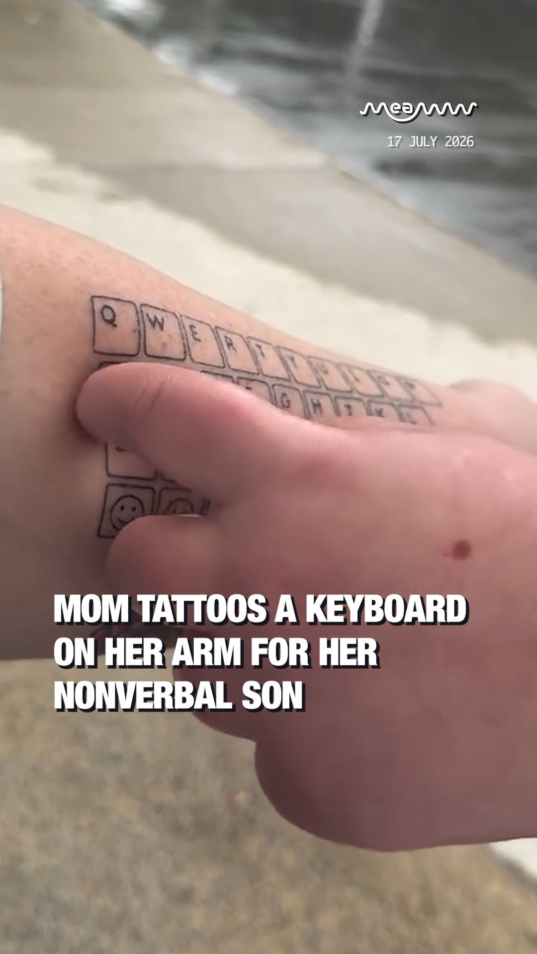 Mom Tattoos a Keyboard on Her Arm for Her Nonverbal Son