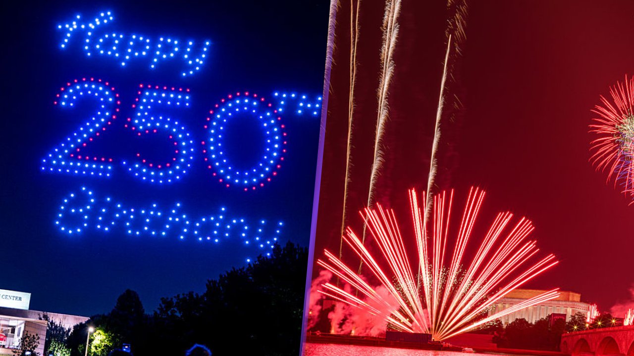Watch: America 250 Fireworks Light Up Washington, DC