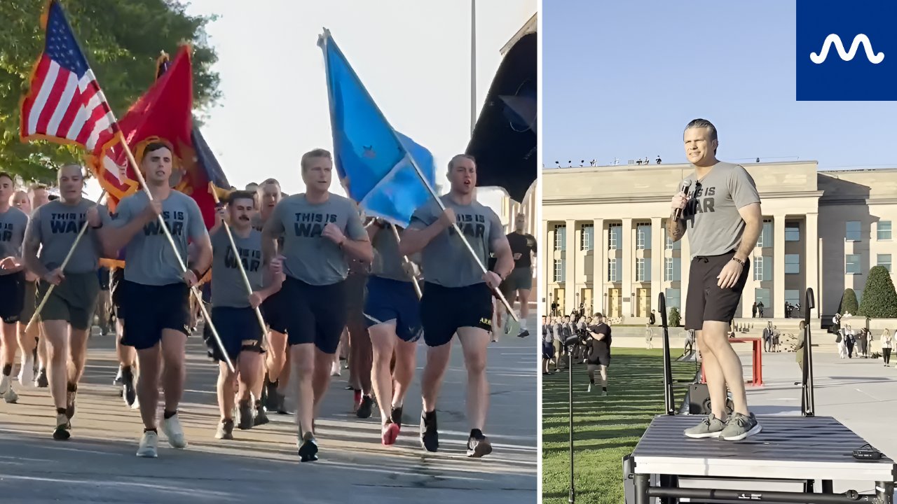 Hegseth Leads 600 Troops In Pentagon PT Before State Of The Force Address