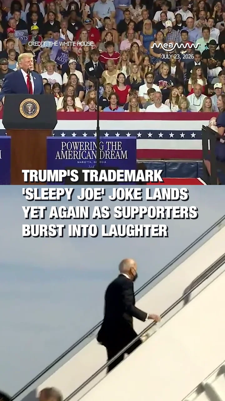Trump's Trademark 'Sleepy Joe' Joke Lands Yet Again As Supporters Burst Into Laughter