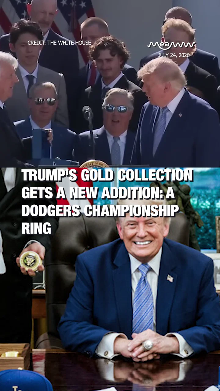 Trump's Gold Collection Gets a New Addition: A Dodgers Championship Ring