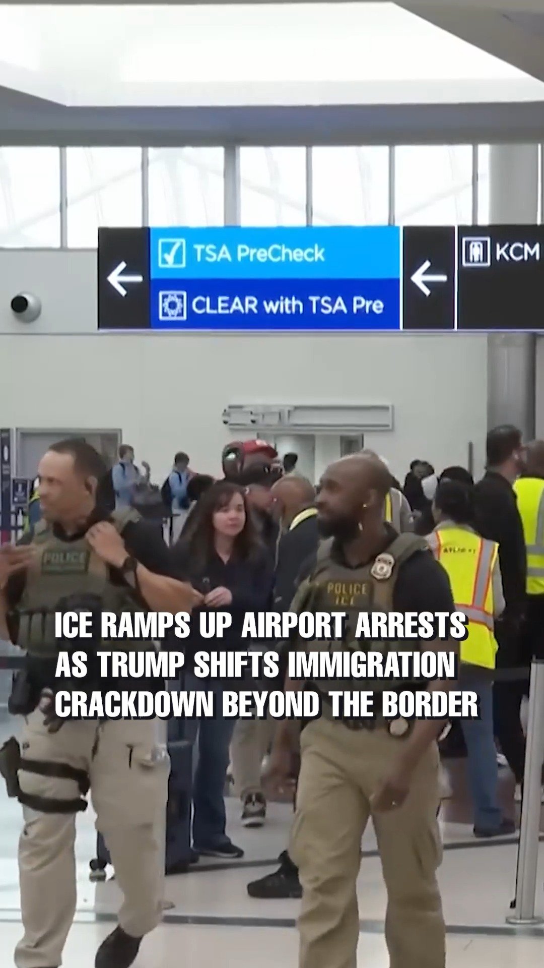 ICE ramps up airport arrests as Trump shifts immigration crackdown beyond the border