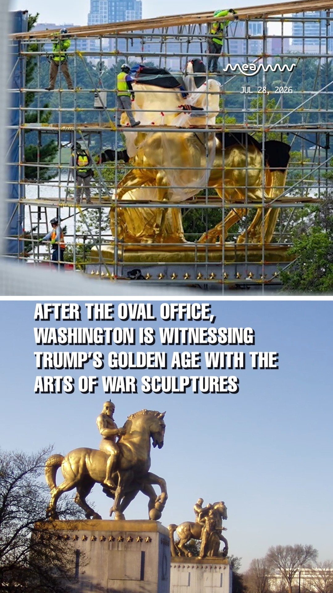 After the Oval Office, Washington is witnessing Trump’s golden age with the Arts of War sculptures