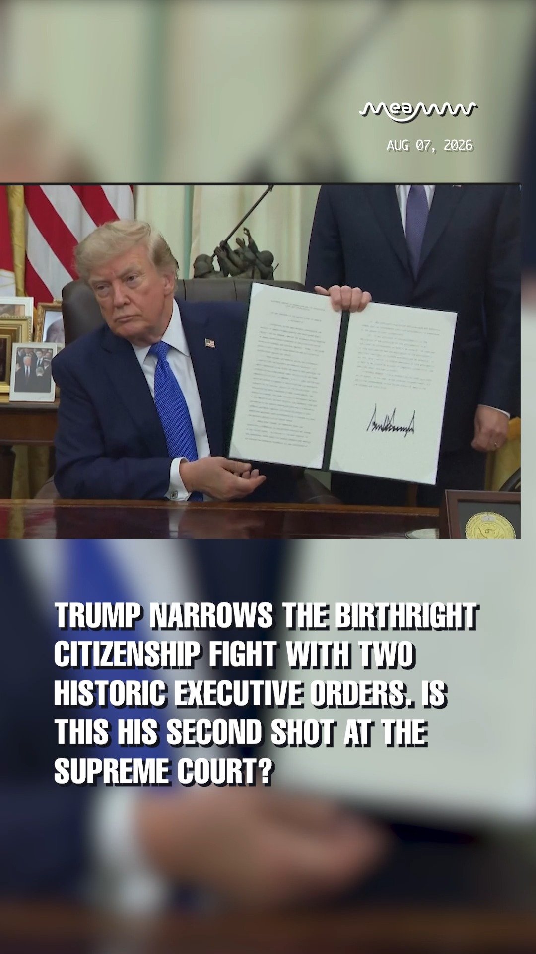 Trump Signs 2 Executive Orders Target Birthright Citizenship & "Birth Tourism