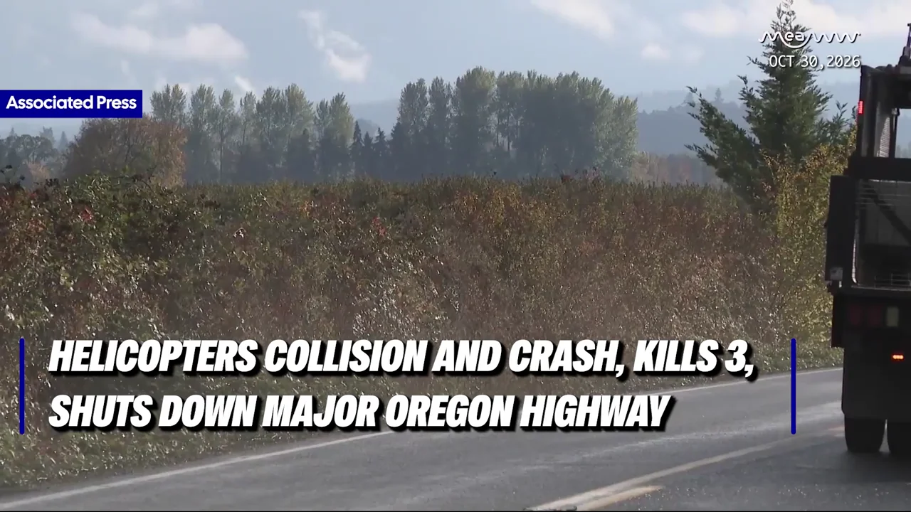 Two Helicopters Collide And Crash Killing 3 In Oregon, Shuts Down Portion Of Major Highway