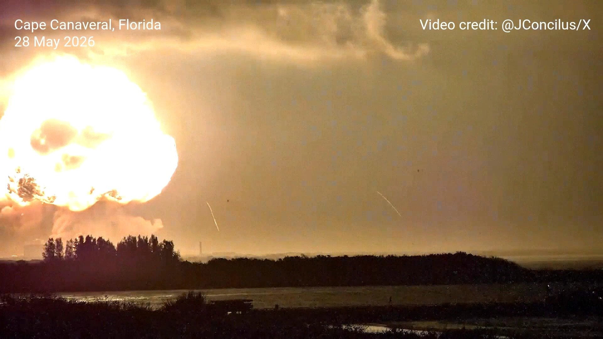 Blue Origin's New Glenn suffers catastrophic explosion during a test at launch pad in Florida