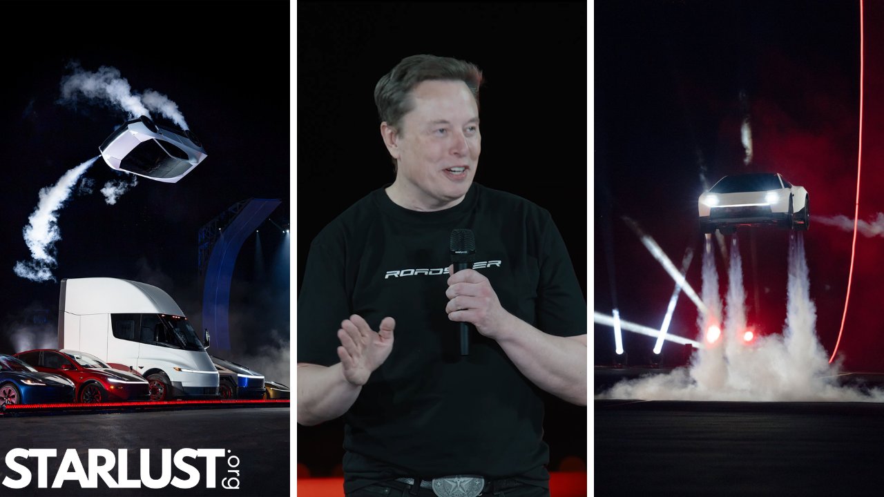 Tesla’s new ‘flying’ Roadster car defies gravity with SpaceX thrusters