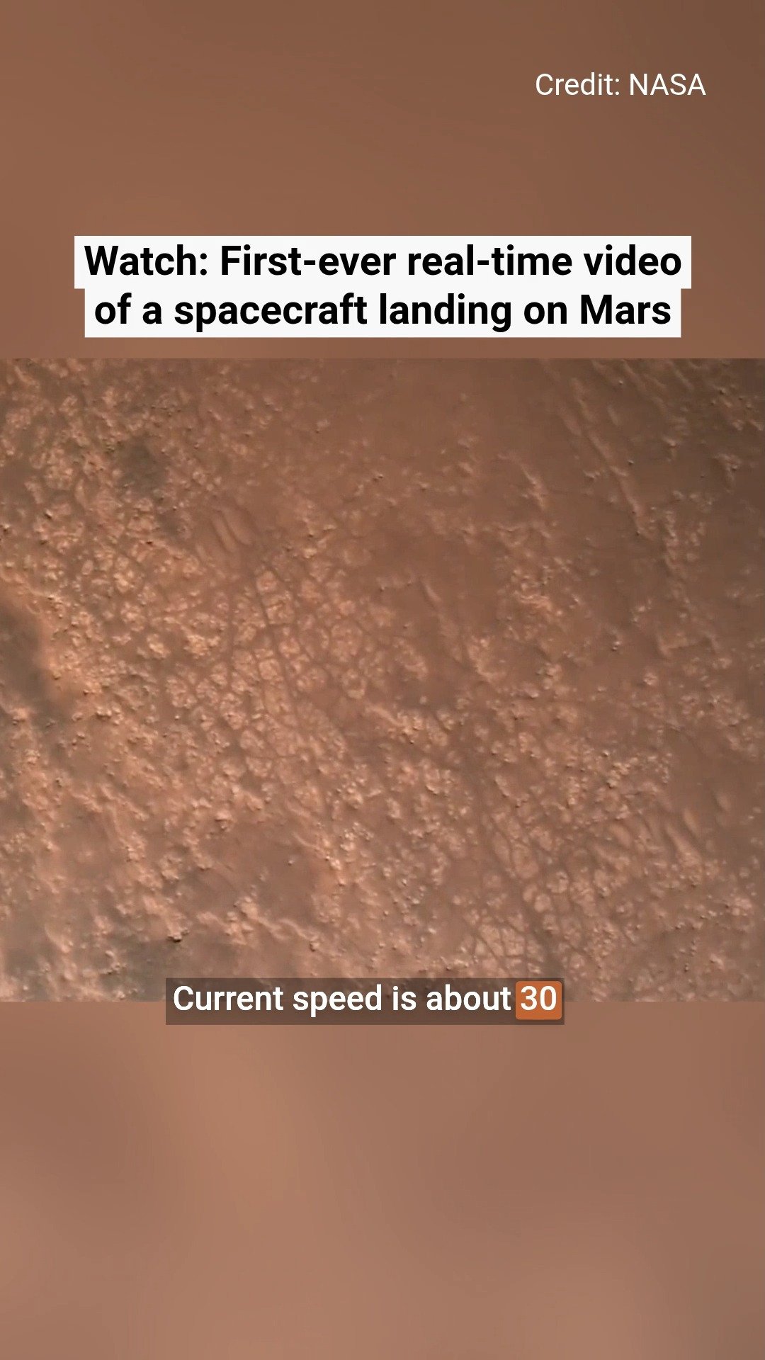 Watch the first-ever video of a spacecraft landing on Mars