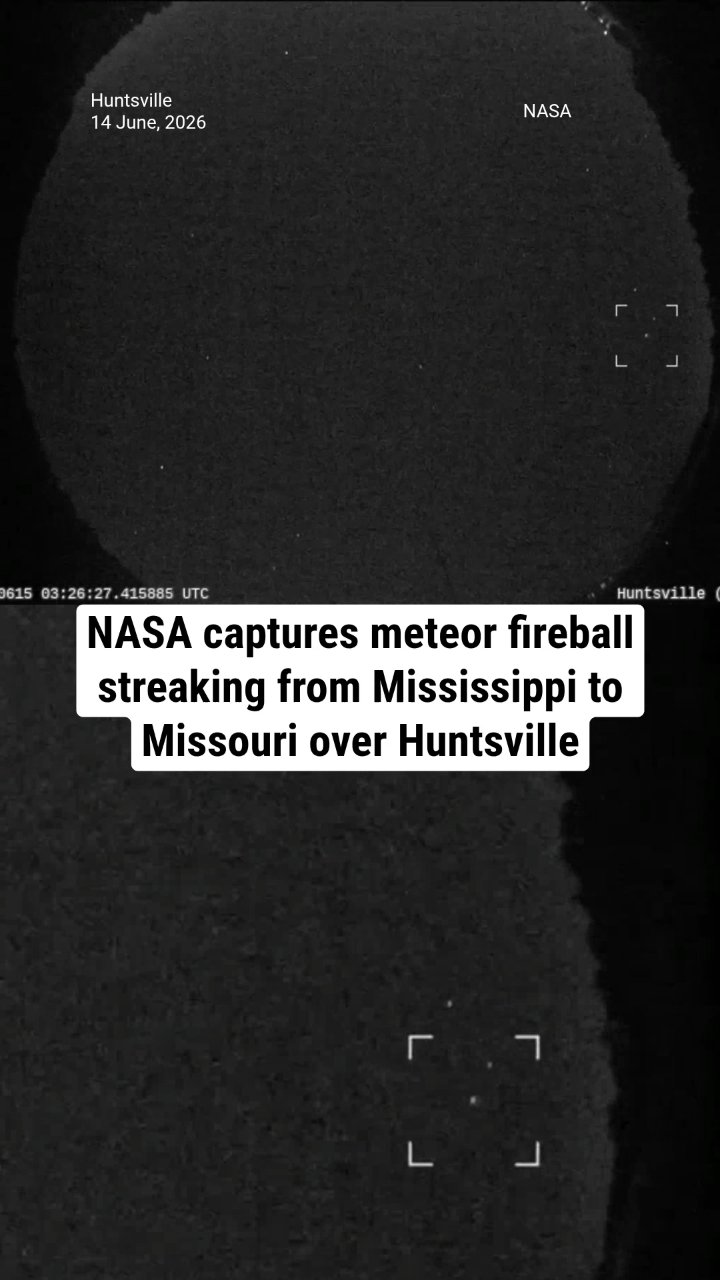 NASA captures meteor fireball streaking from Mississippi to Missouri over Huntsville