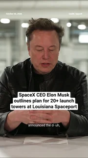 SpaceX CEO Elon Musk outlines plan for 20+ launch towers at Louisiana Spaceport