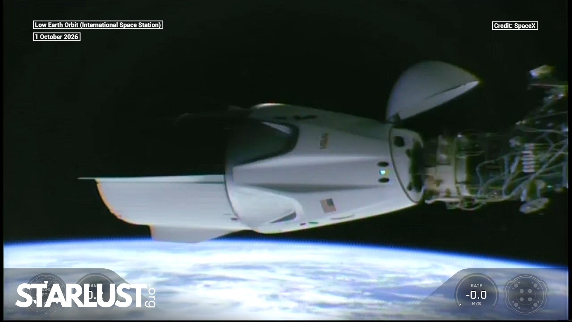 SpaceX Dragon docks with the ISS, carrying Crew-13 astronauts aboard