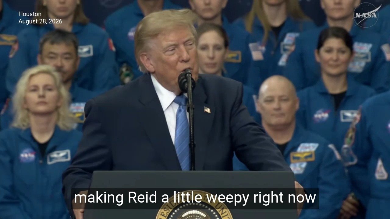 “I wish they’d name something like that after me”: Trump on lunar crater tribute to Reid's late wife