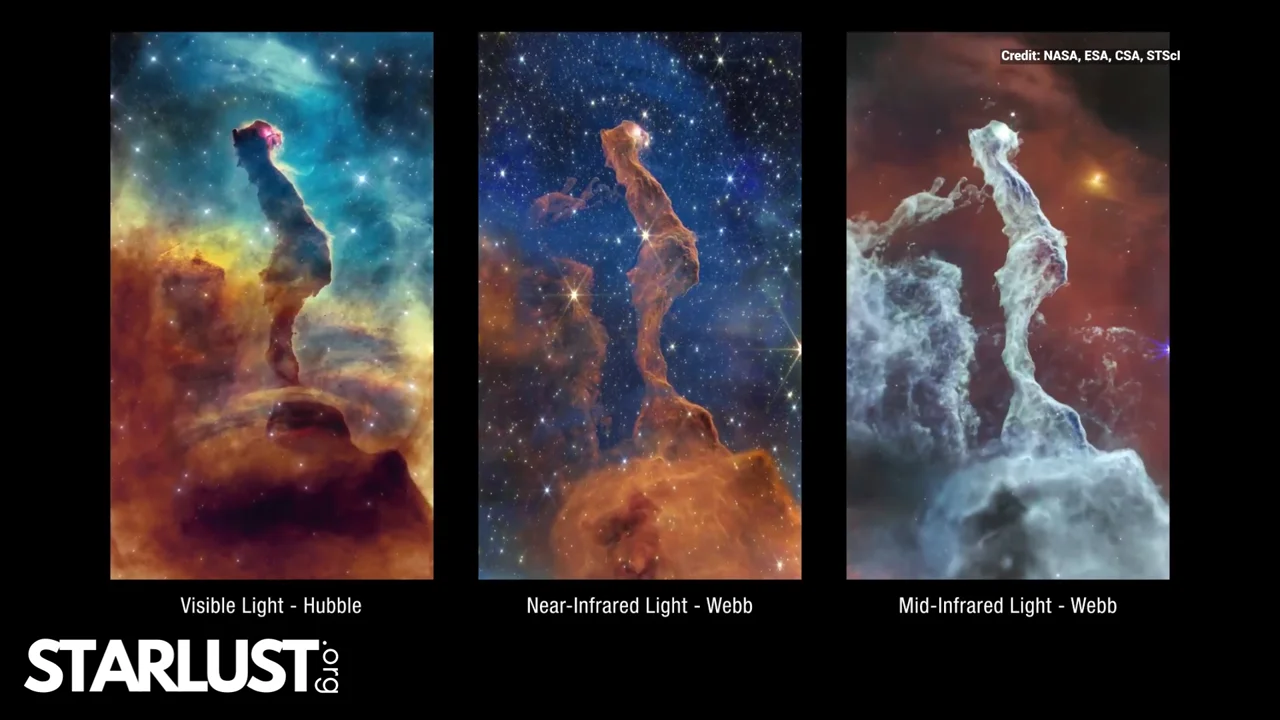 A cosmic cat emerges from dust in NASA’s new Hubble and Webb images