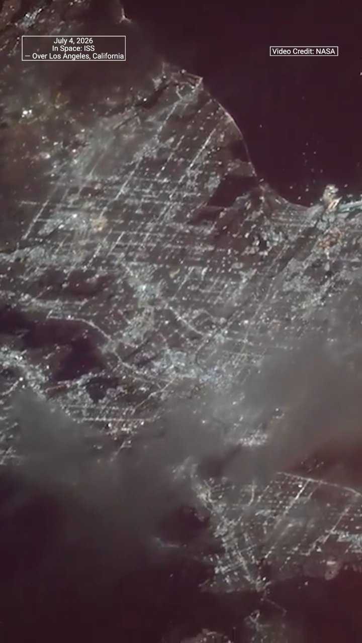Los Angeles' epic July 4 fireworks shine bright from space for #America250