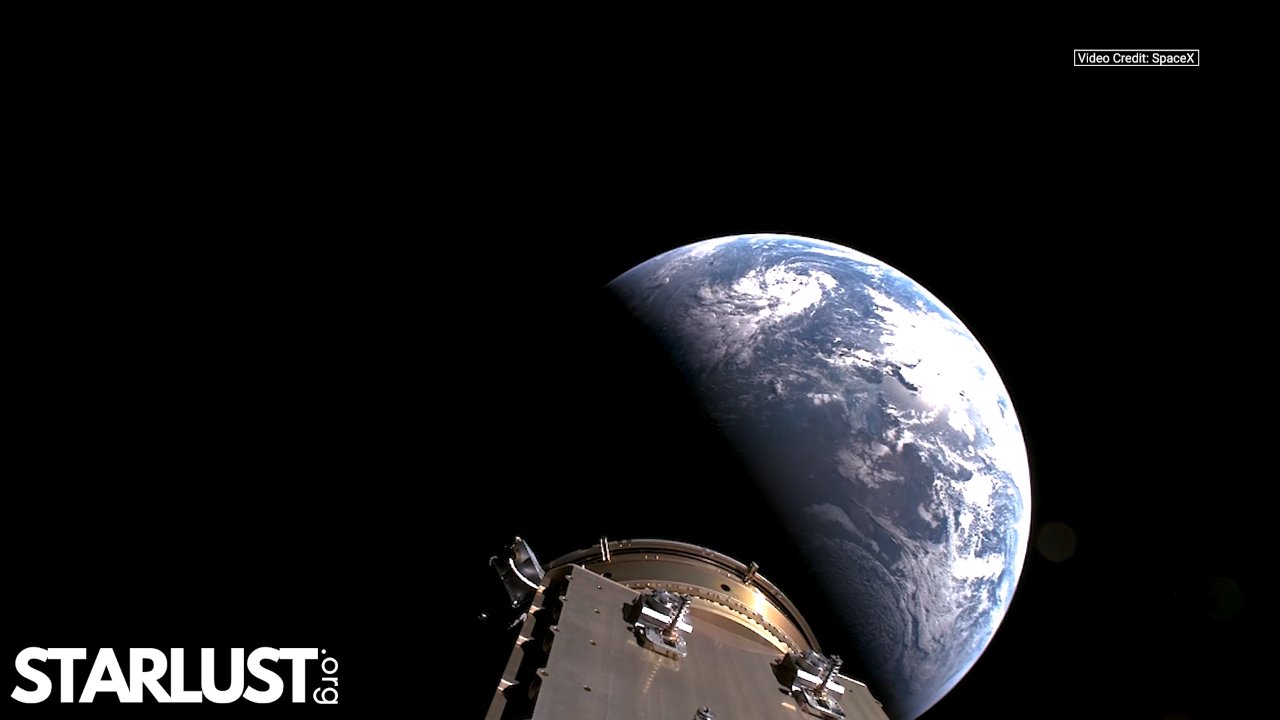 Watch: View of Earth from SpaceX Falcon 9's second stage