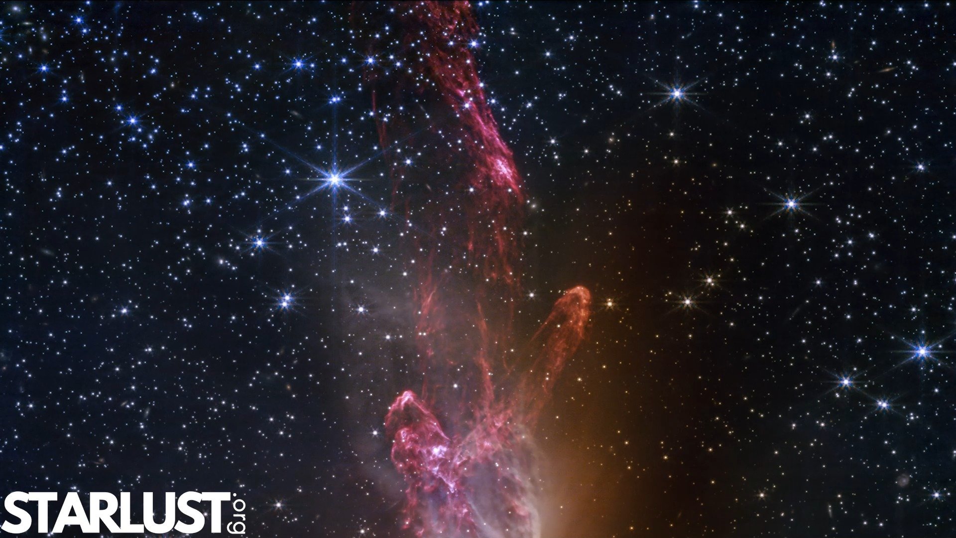 NASA's James Webb revealed jets from two forming stars colliding and twisting into each other