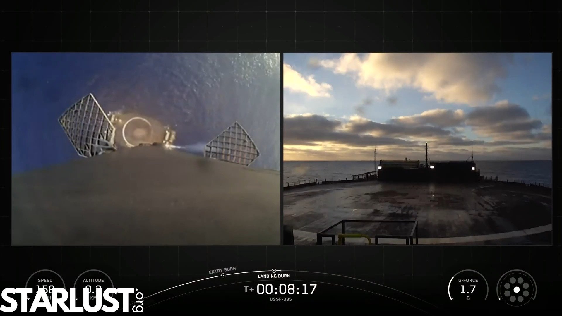 SpaceX Falcon 9 booster lands after 10th flight, carrying classified Space Force payload