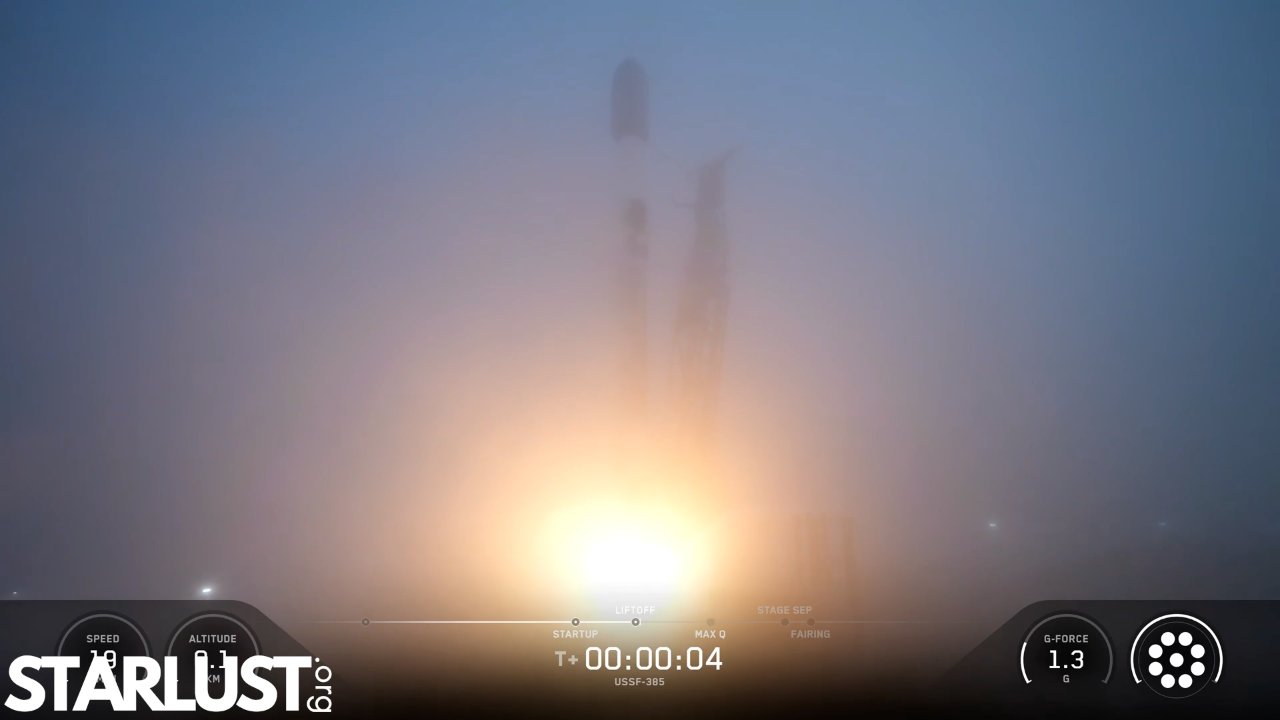 SpaceX launches classified USSF-385 mission, booster's 10th flight