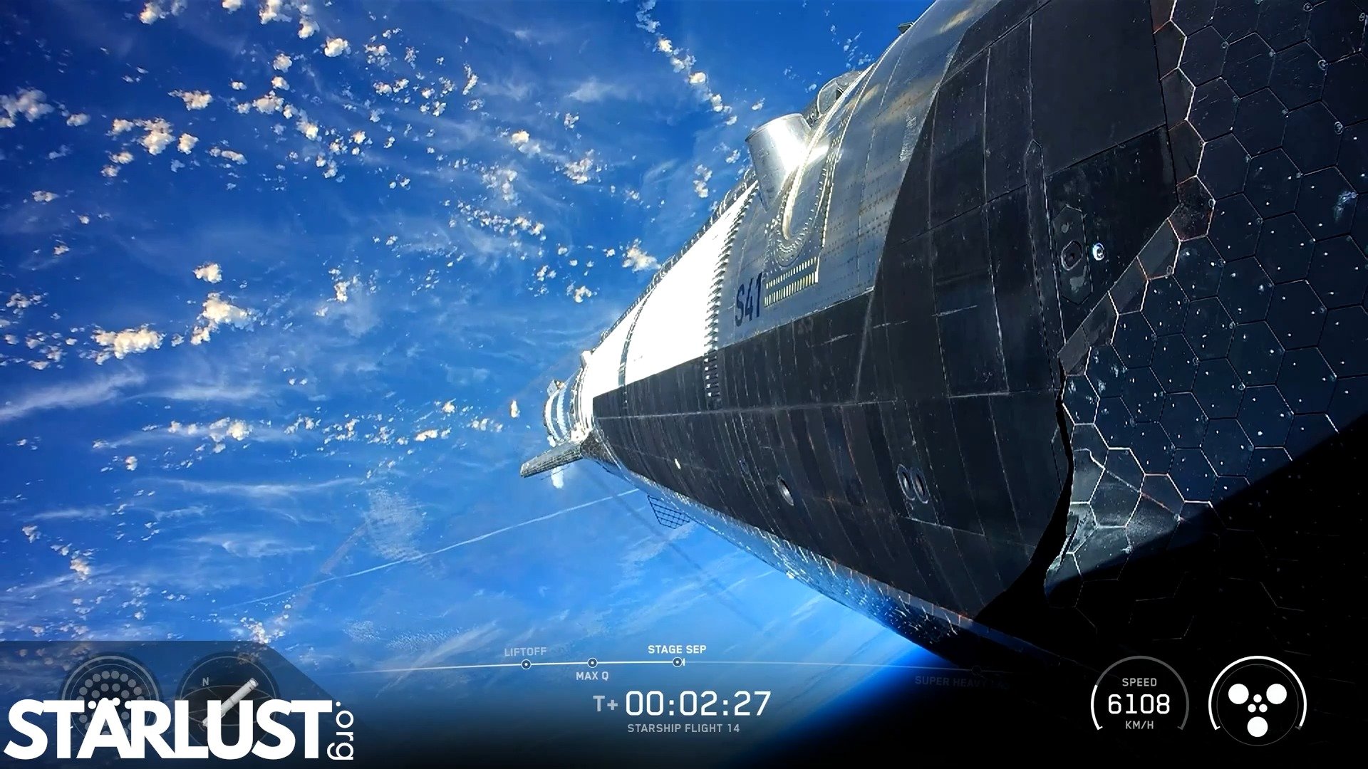 Watch Starship separating from Super Heavy booster on its first orbital flight