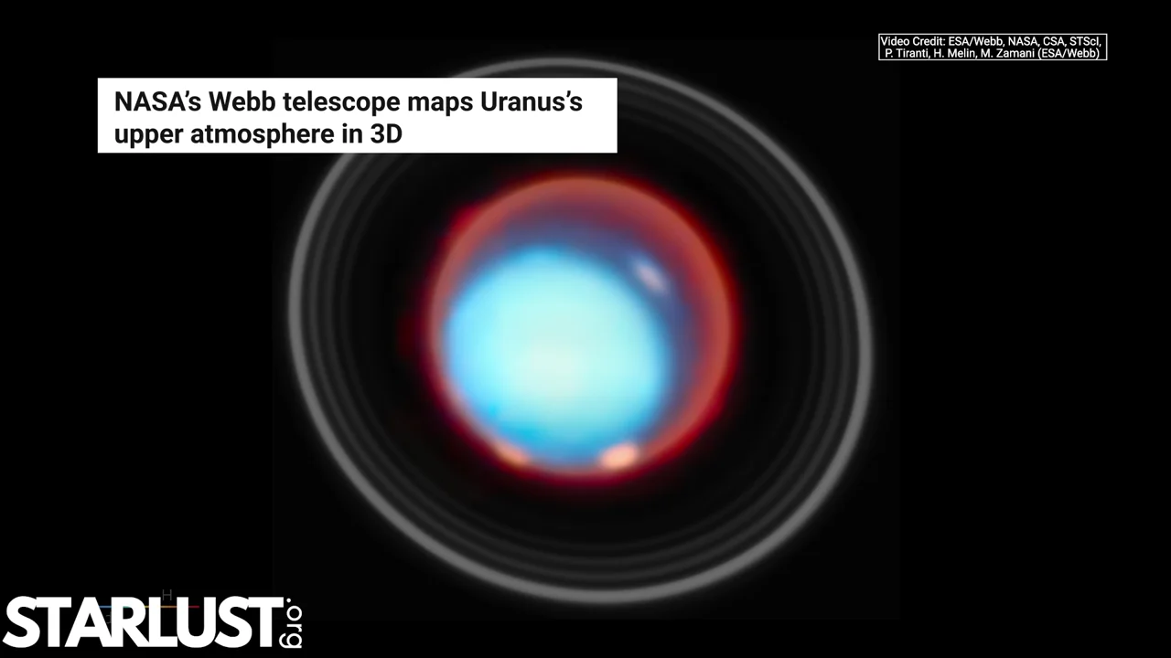 NASA's Webb maps Uranus's upper atmosphere in 3D for the first time