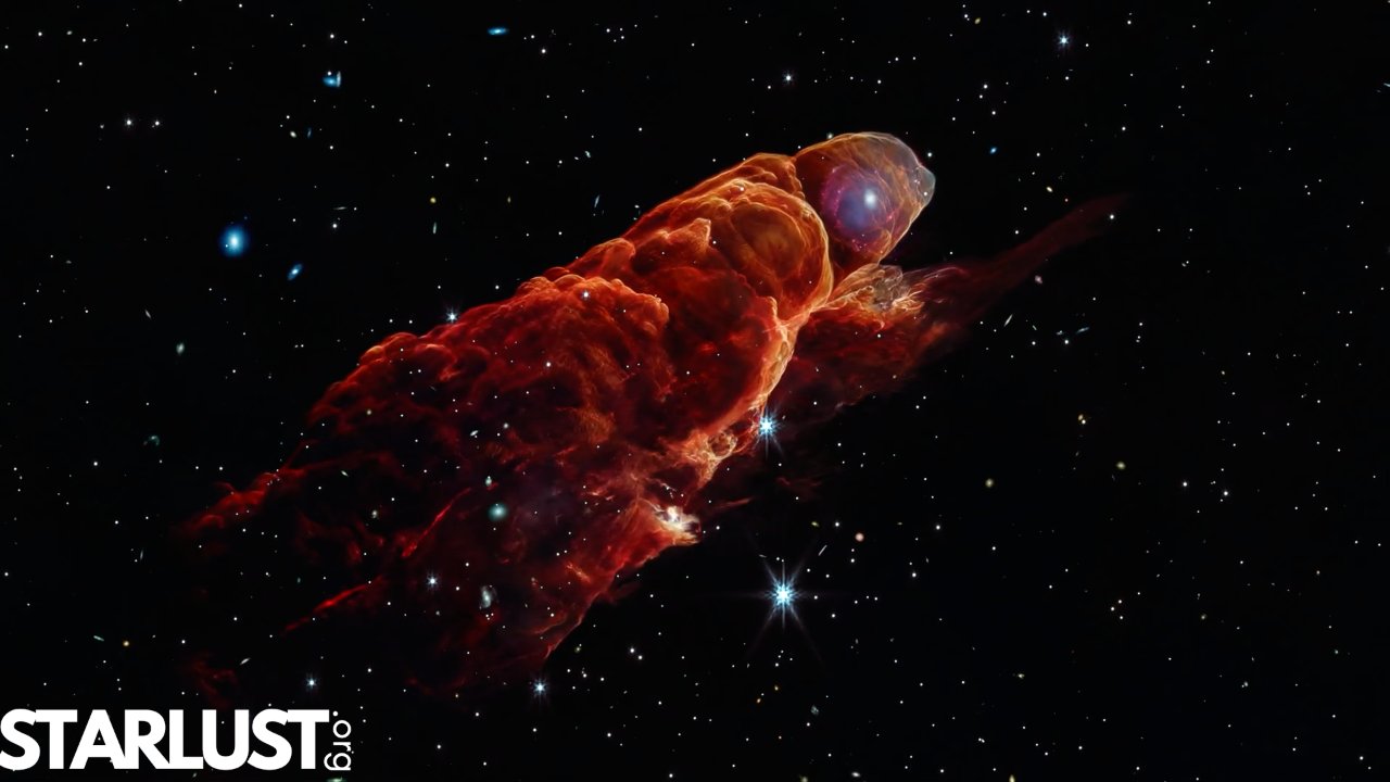 NASA's James Webb reveals the "cosmic tornado" that had been hiding a distant spiral galaxy at its tip